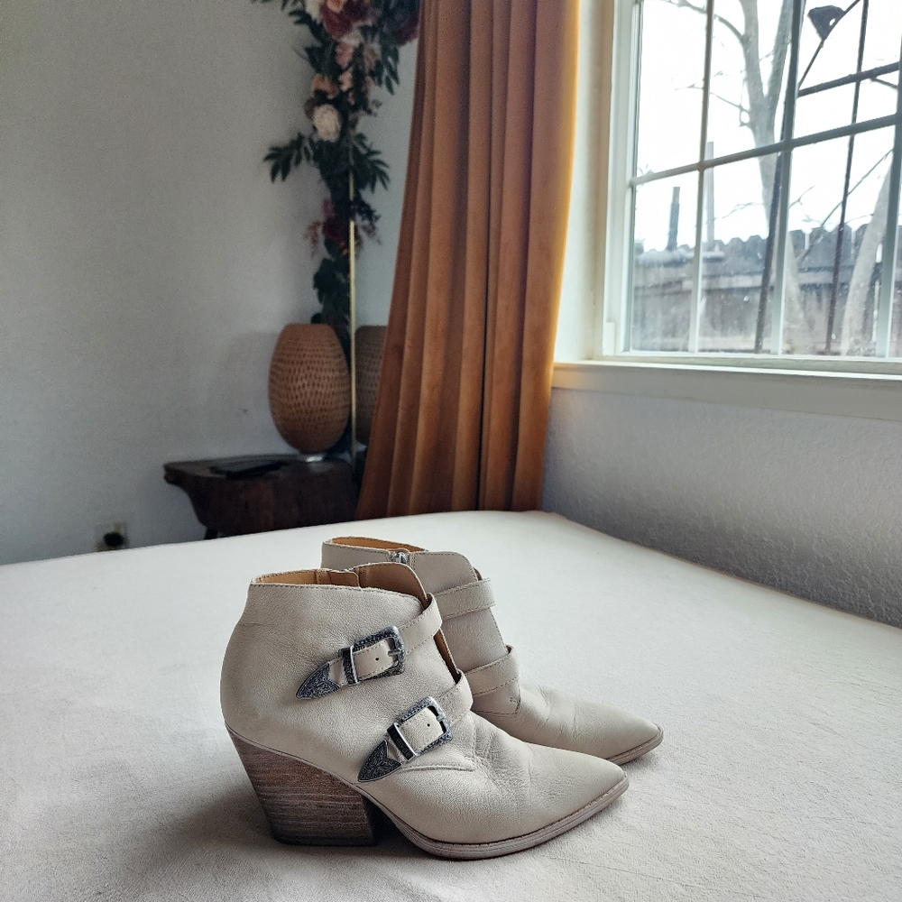 Franco Sarto Granton Western Buckle Ankle Boots